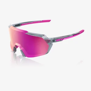 Sunglasses 100% KORBIN Polished Translucent Grey Purple Multilayer Mirror Lens