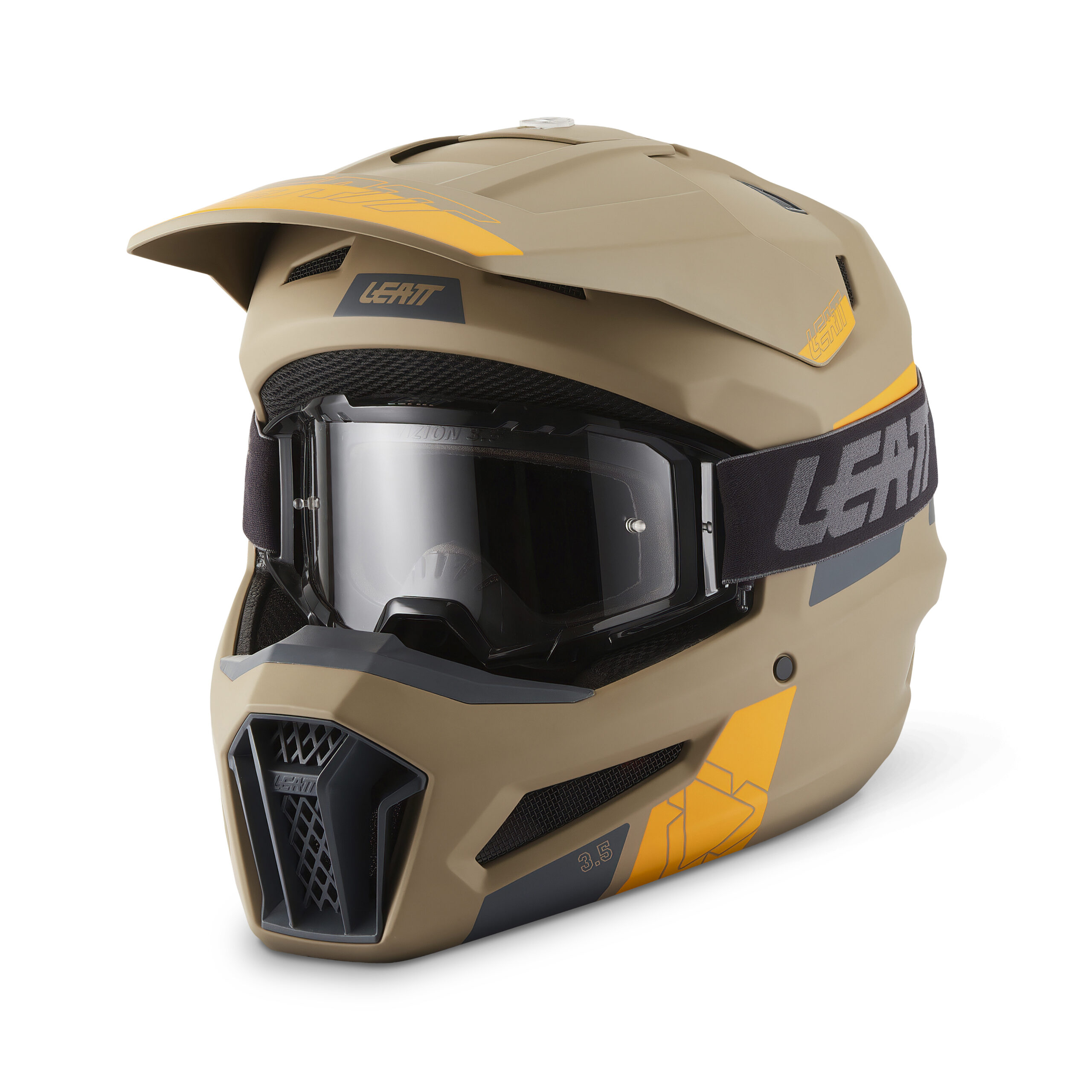 New Model 2027 - Helmet Kit Leatt 3.5 Khaki Brown